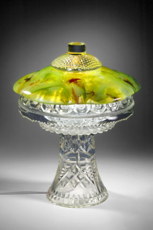 Marja Steinmetz - Lichtjuweel - Een prille lentedag (Recup, Glass: fusing, Slumping, LED)
